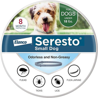 Small Dog Vet-Recommended Flea & Tick Treatment & Prevention Collar for Dogs Under 18 lbs. | 8 Months Protection