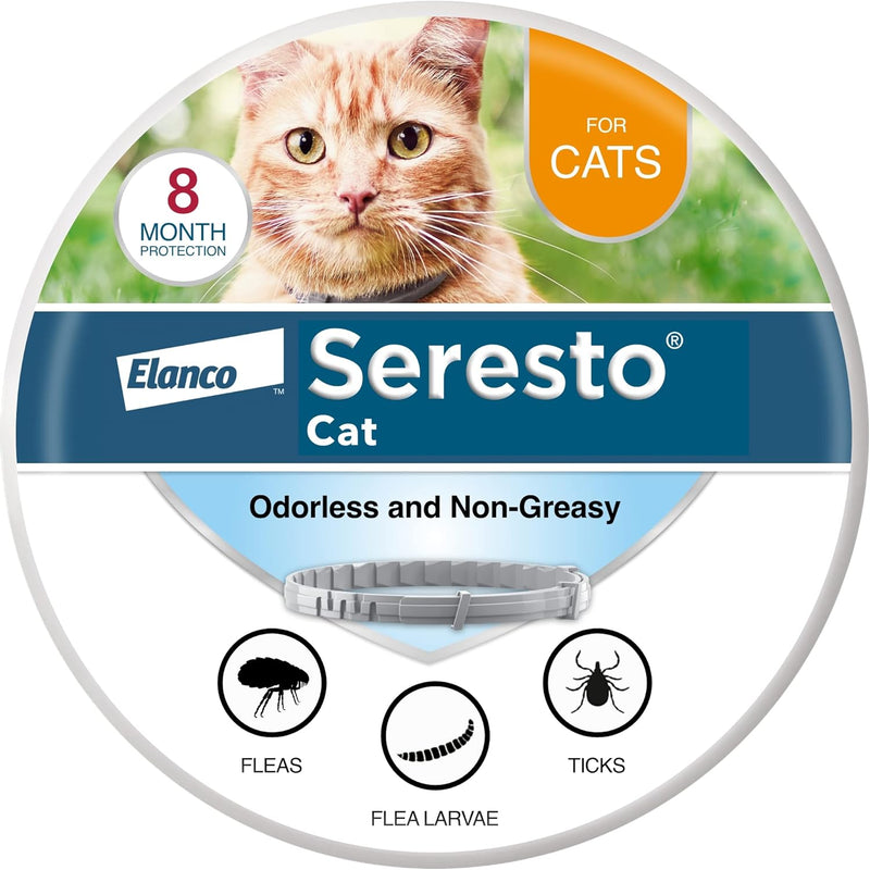 Seresto Cat Vet-Recommended Flea & Tick Treatment & Prevention Collar for Cats | 8 Months